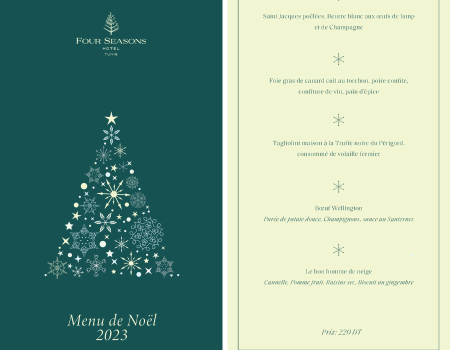 menu NOEL