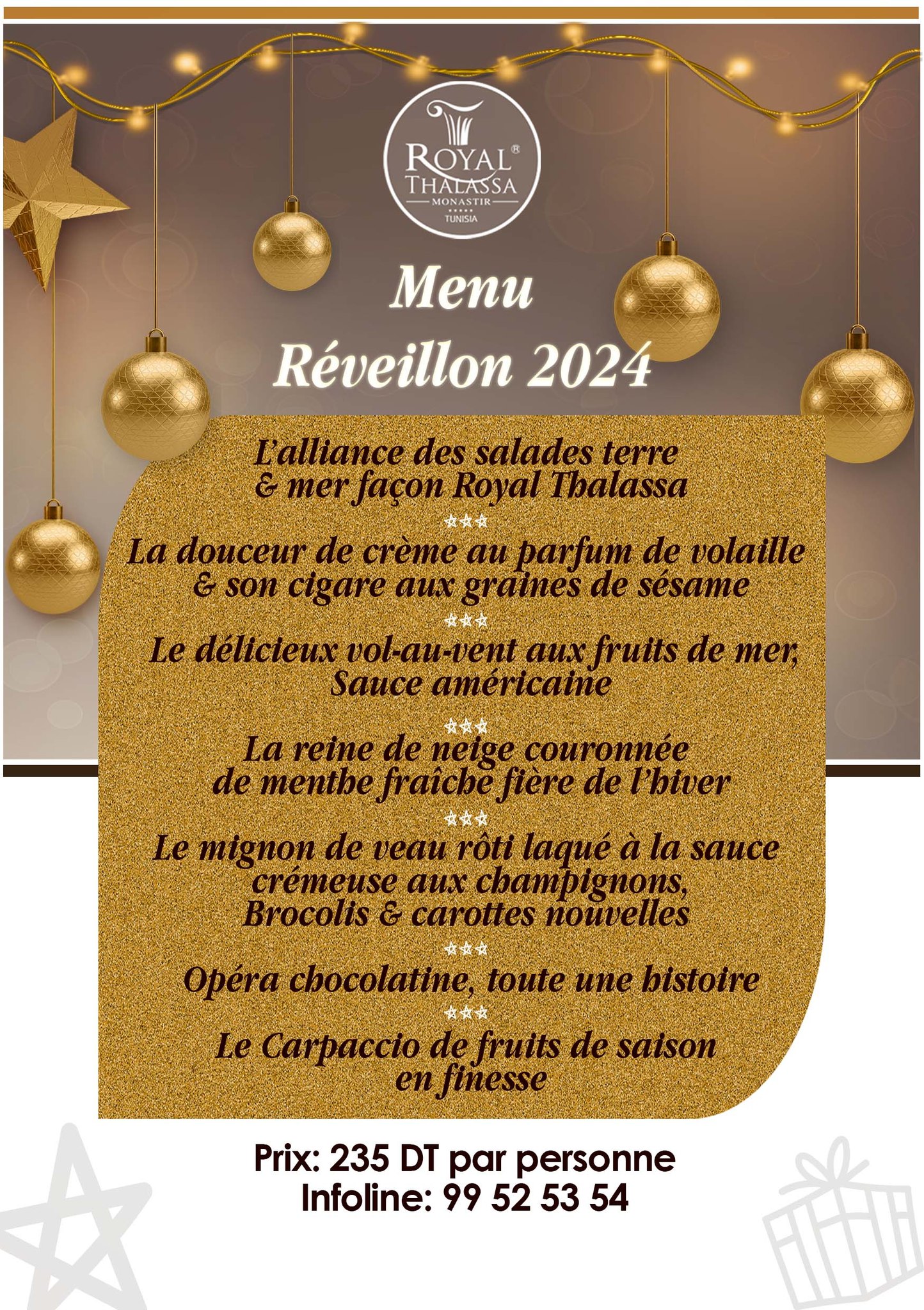 menu NYE thal monastir